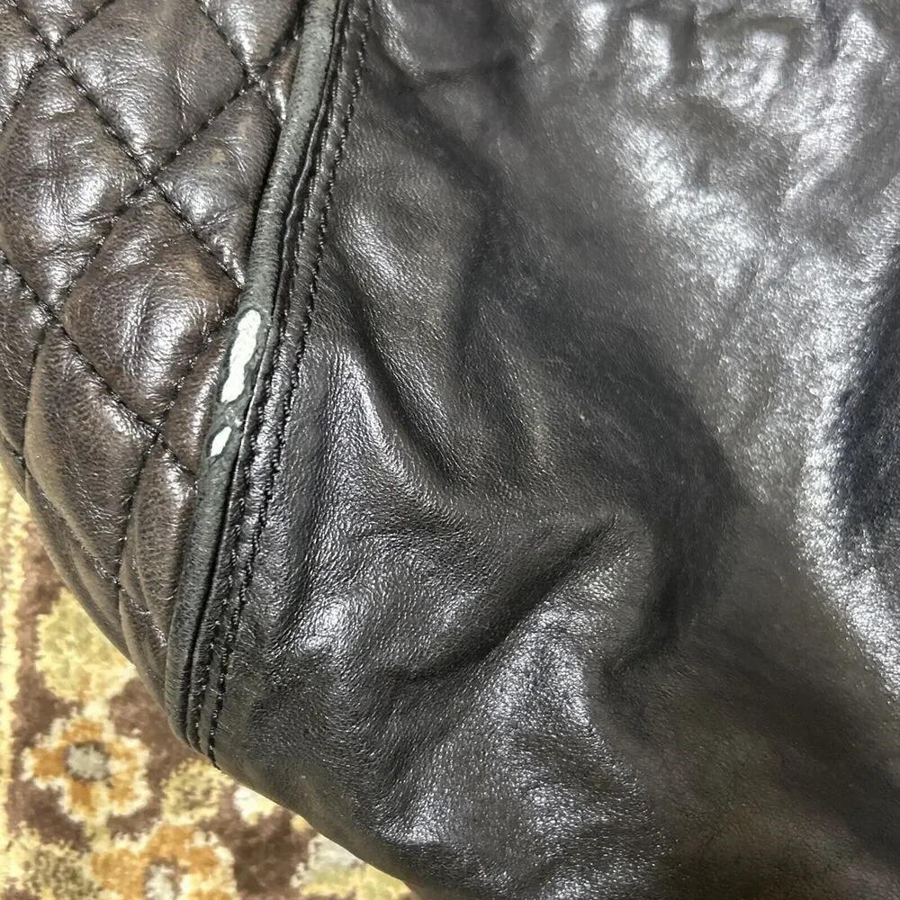 Y2K Juicy Couture Vintage Genuine Leather Shoulder Bag Shoulder Quilted - Picture 8 of 16
